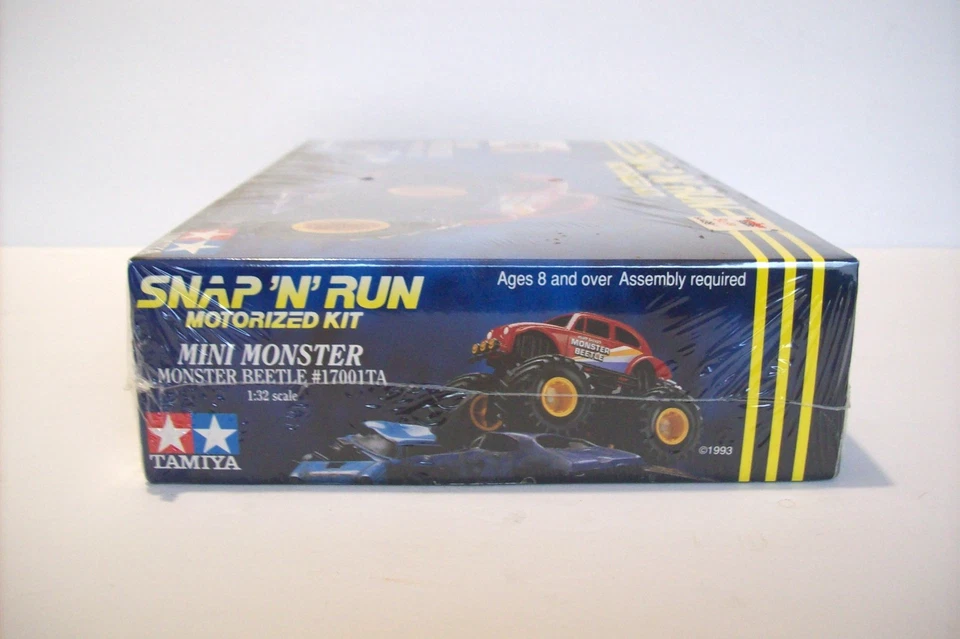 Vintage TAMIYA SNAP 'N' RUN MONSTER BEETLE Jr Monster Truck, Sealed, 1/32, 1993! - Image 3 of 4