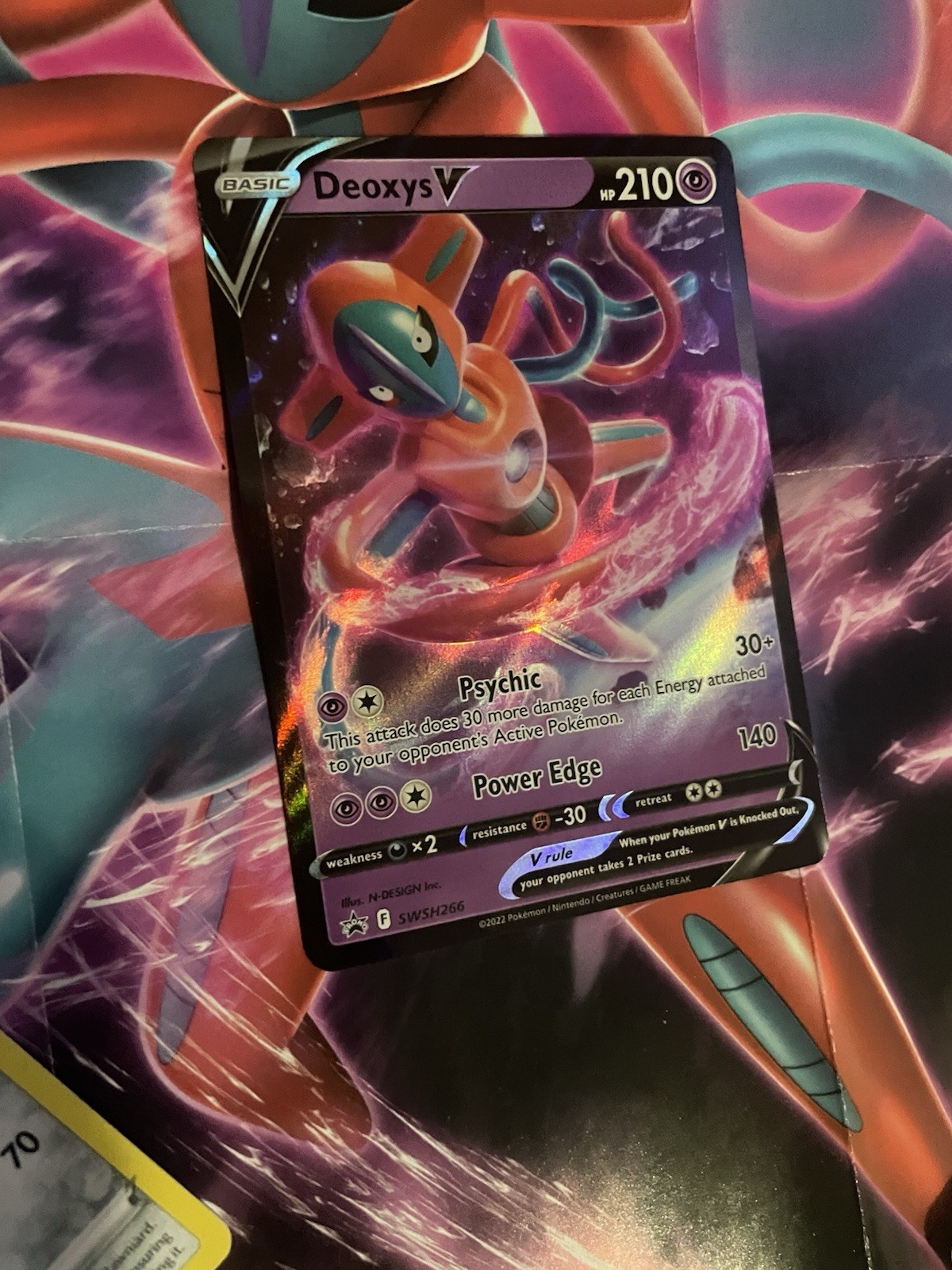 Pokemon - Deoxys V - SWSH266 - Black Star Promo - Holo Rare - NM