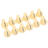 Musiclily Pro 12Pcs Cream Universal Inch Metric Guitar Amp Effect Pedal Knob Set