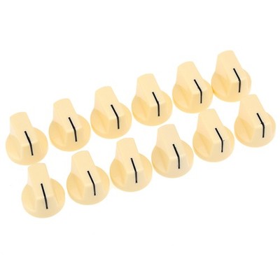 Musiclily Pro 12Pcs Cream Universal Inch Metric Guitar AMP Effect Pedal Knob Set