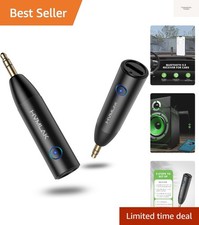 Bluetooth 5.3 Car Aux Adapter with Enhanced Microphone, 3.5mm Jack for Car Ho...