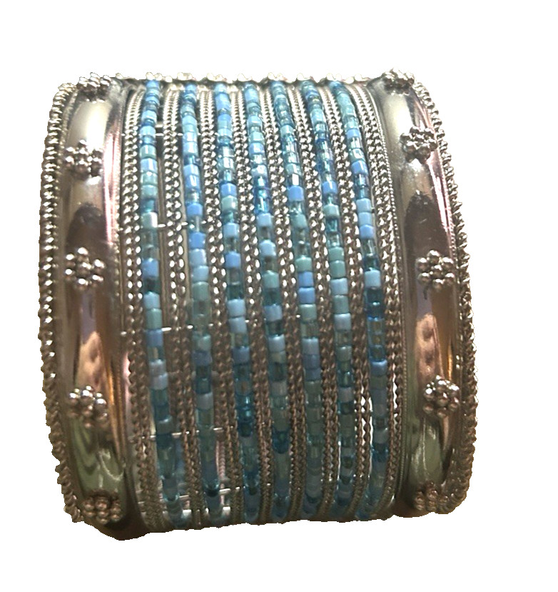 Silvertone Chunky Statement Clamp Cuff Bracelet B… - image 3