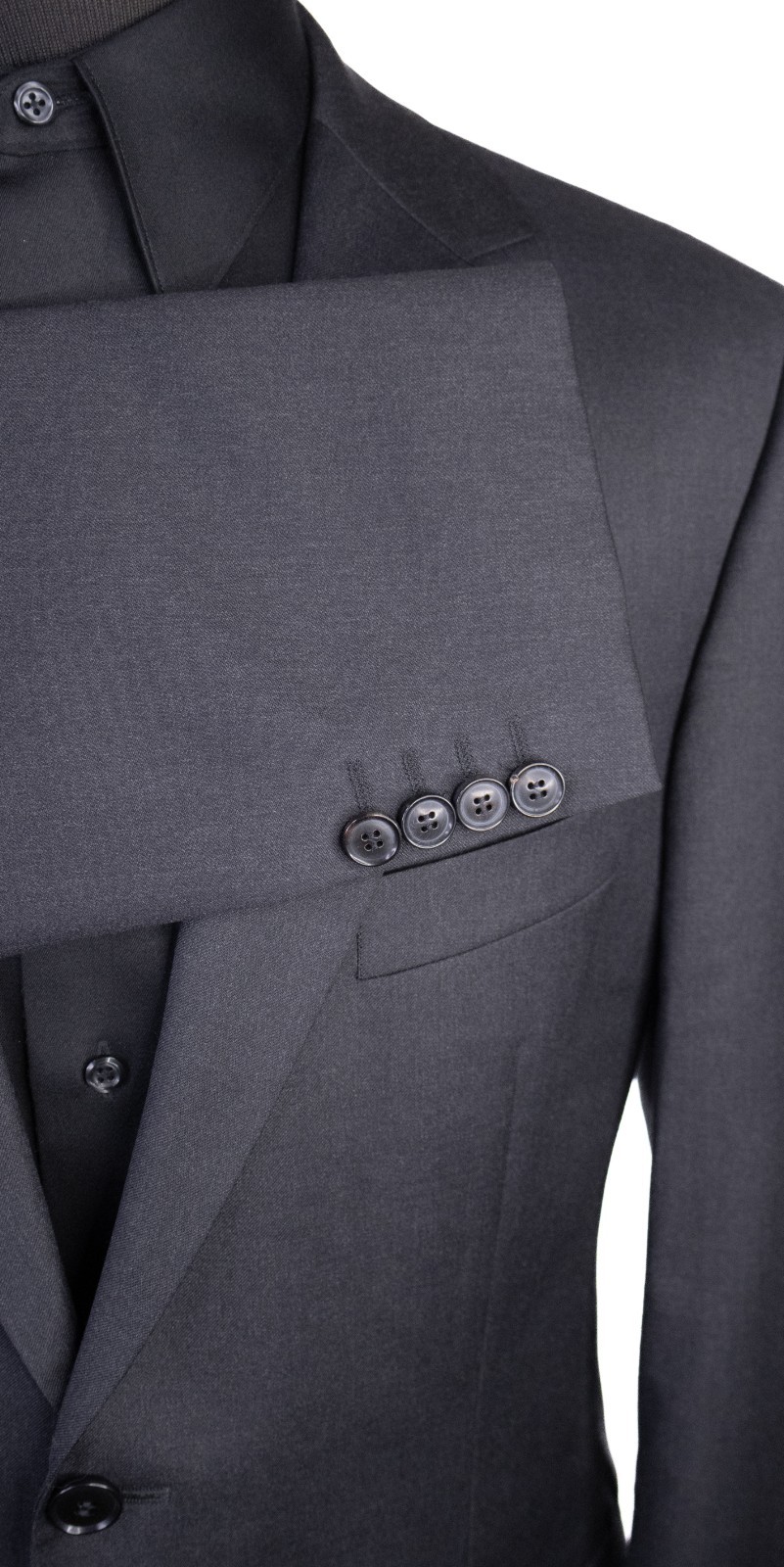 BOSS Hugo Boss Blazer Sport Coat Jacket Men’s 40R Solid Gray Wool 2-Button thumbnail 6