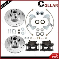 Front Disc Brake Conversion Dual Piston Calipers Black For Ford 1957-1964 Brand