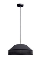 HäNgelampe Esszimmer Stoff Schirm Schwarz Wohnlich Ø45 Cm E27 Pendelleuchte Rund