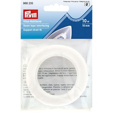 Vlies-Nahtband (b&uuml;geln) 10 mm wei&szlig;, Packung mit 10m, 968235, Prym