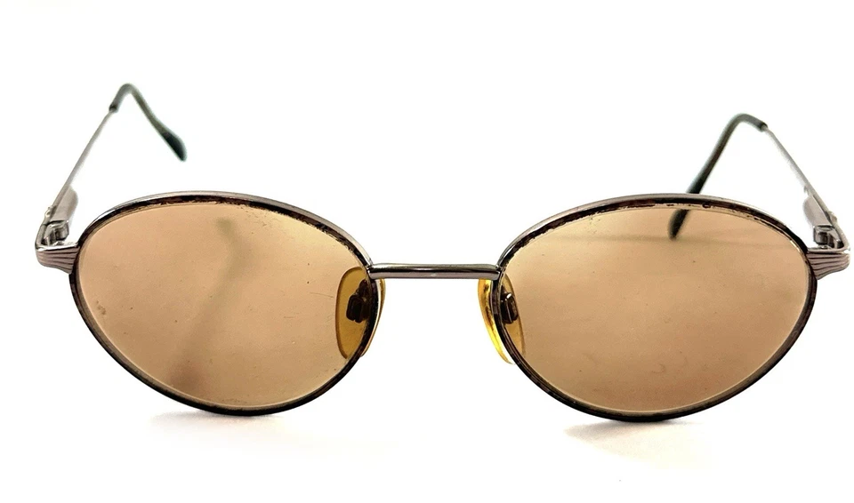 Marcos de gafas vintage Luxottica LU2207 T284 Italia 52-19-130 ovalados metal bronce Foto 2 de 4