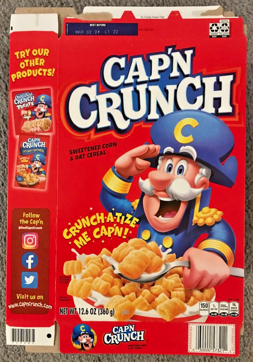 EMPTY Cap'n Crunch Cereal Box Vs Jean Lafoote Starfish Puzzle