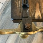 Vintage Antique Brass Fireplace Andirons Fire Dogs Stamped B — photo 9