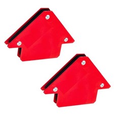 Image of 75lb Welding Magnet Holder Right 3 Angles Large 2Pcs Square Hole Solder