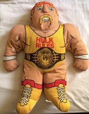 Vintage WWF Hulk Hogan Wrestling Buddies Plush Tonka 1990 Hulk Rules