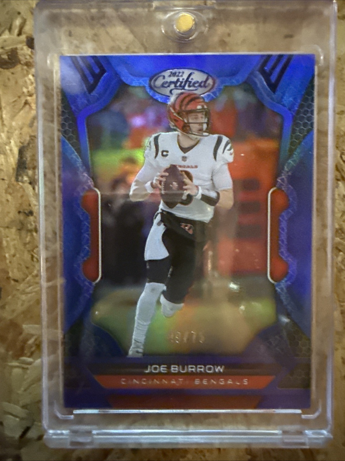 Joe Burrow Mirror Blue /75 #18 2022 Panini Certified -