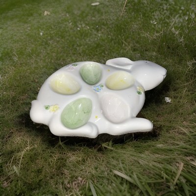 Heartfelt Kitchen Creations Bunny Deviled Egg Plate