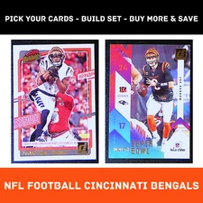 Cincinnati Bengals Football Cards (PYC) Build Set Buy More Save Updated 9-11-25