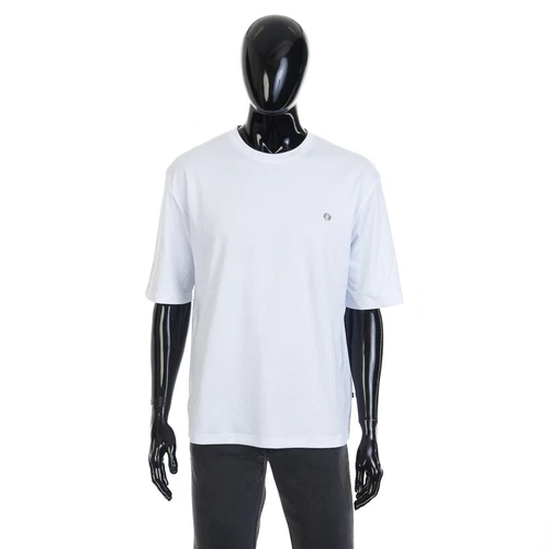 STEFANO RICCI 500$ Tshirt - Crewneck, Shortsleeve, Metal Eagle Embroidery NEW