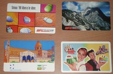  LOTTO STOCK 4 SCHEDE TELEFONICHE ITALIANE LIRA NUOVE MAGNETIZZATE TELECOM  CARD