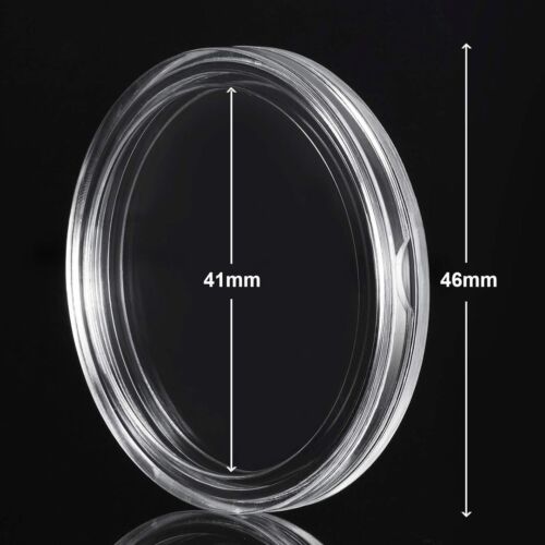 10 Pack 1.6 Inch 41mm Coin Capsule Holders w/Tube For US 1 Oz Silver Eagle - Picture 2 of 3