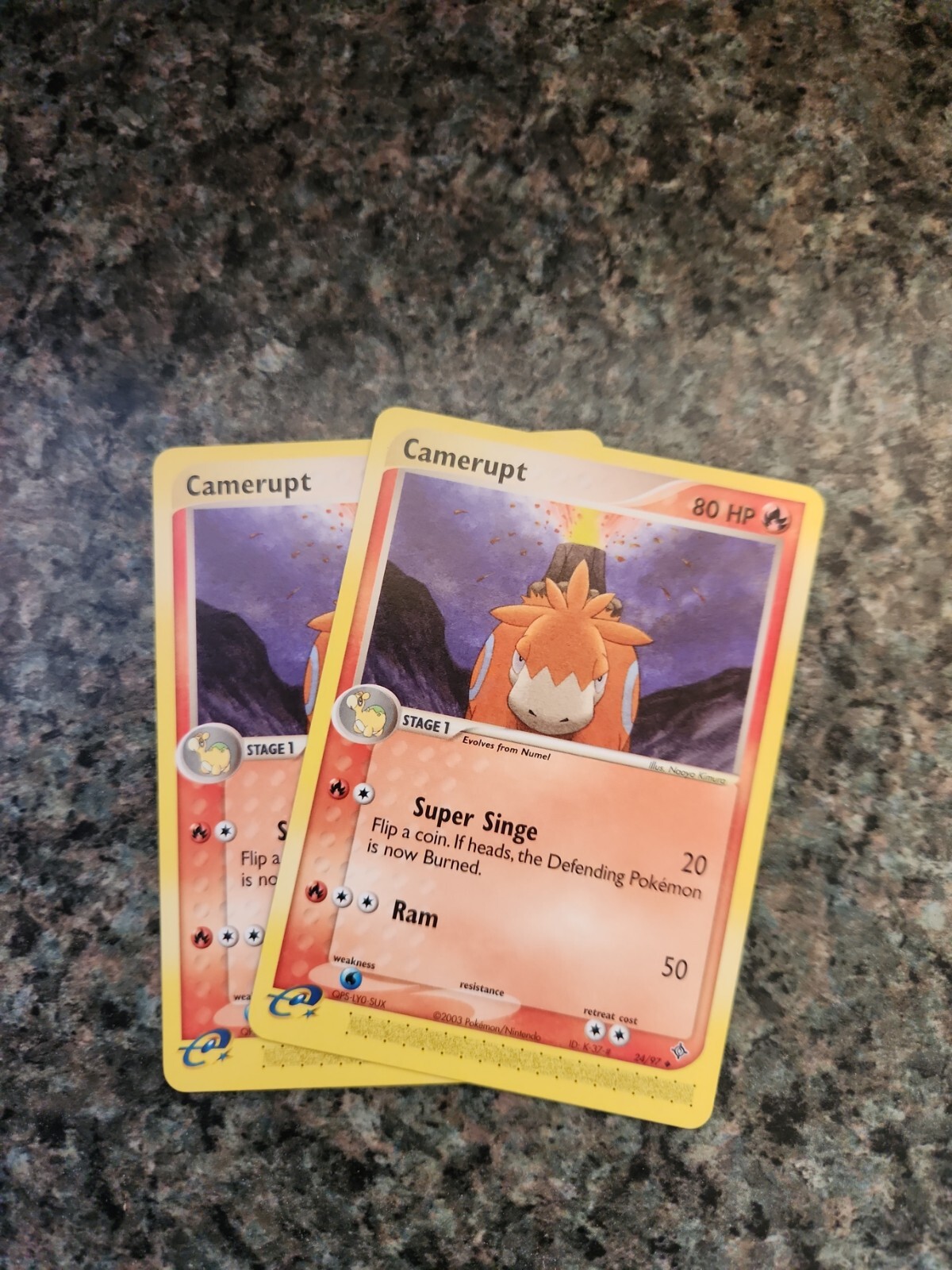 2X CAMERUPT - 24/97 - EX Dragon - Uncommon - Pokemon Card - NM  Near Mint p16