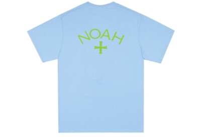 New Noah NY Summer core logo Light blue Green Tee Sz S  !!! kith aime leon