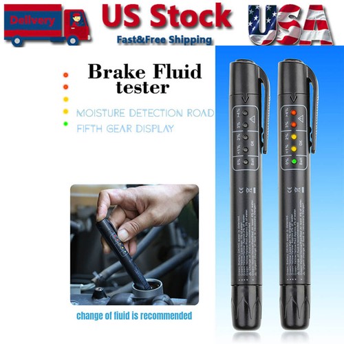 Car Brake Fluid Liquid Oil Tester Tool LED Indicator Tester Pen For