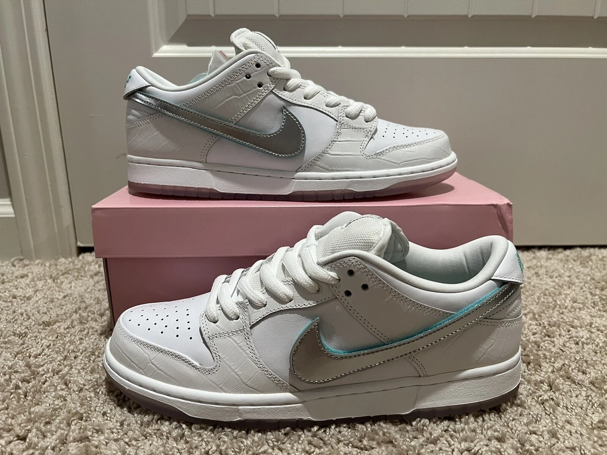 NEW NIKE SB DUNK LOW PRO OG QS WHITE DIAMOND SUPPLY CO TIFFANY BV1310 100 SZ 10