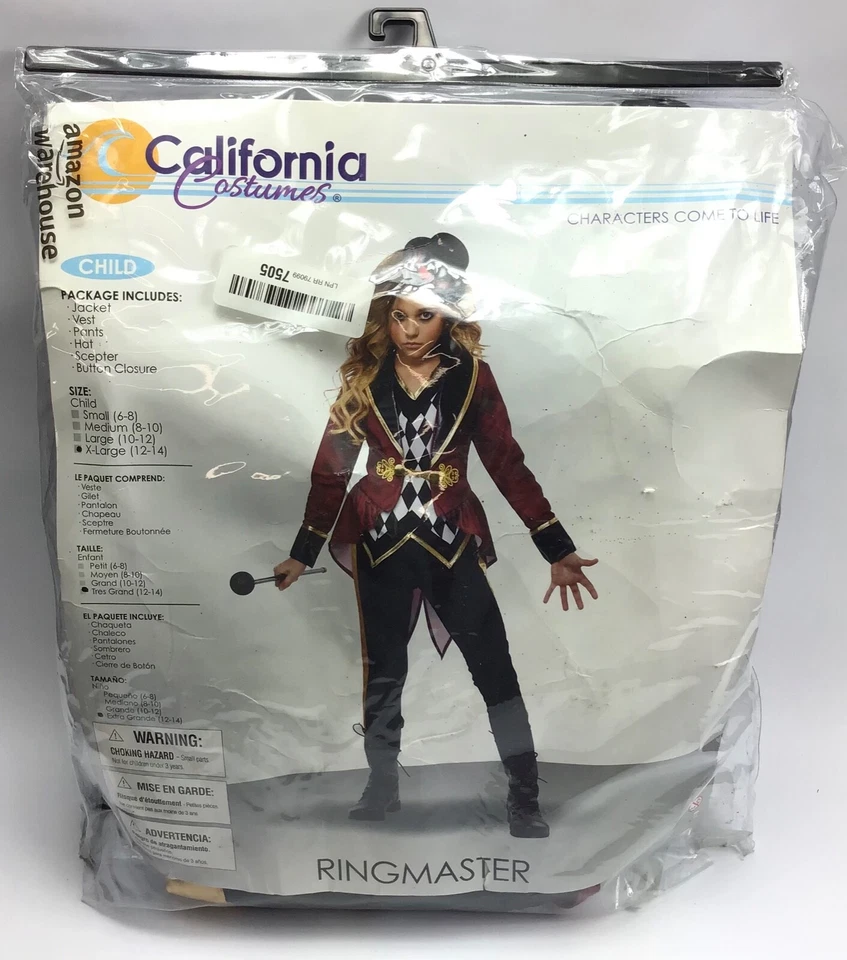 Circo Ringmaster Niña Carnaval Anillo Maestro / Disfraz Halloween / Niñas XL 12-14 Foto 2 de 4