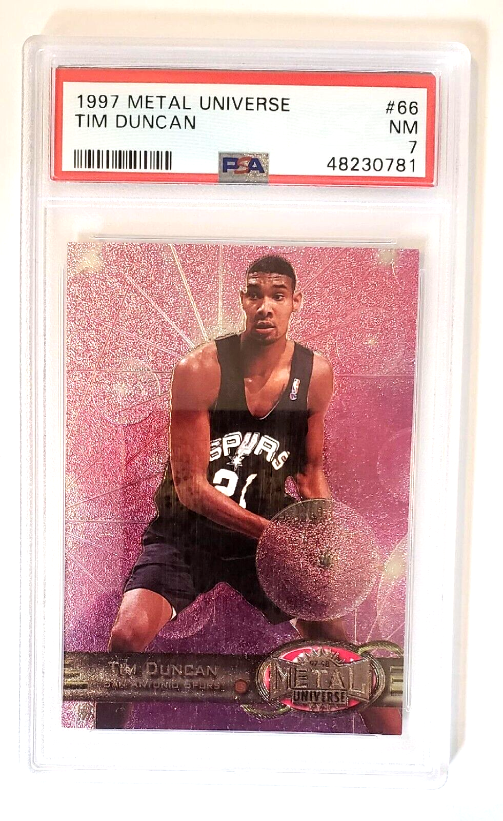 Tim Duncan 1997 Metal Universe ROOKIE RC #66 PSA 7 | eBay