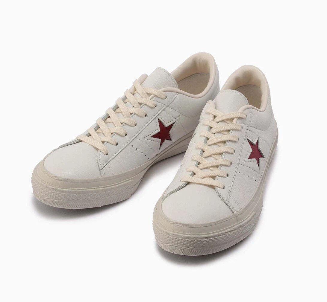 CONVERSE ONE STAR J EB LEATHER Japan 35200470225 White Crimson Red