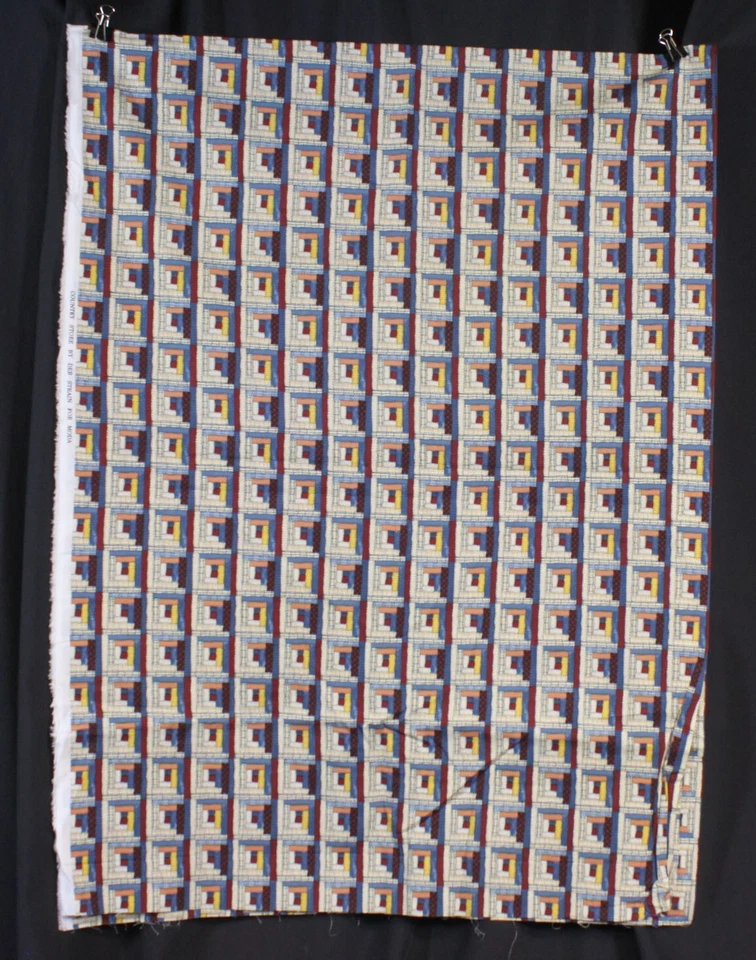 Vtg Moda Fabric Country Store by Deb Strain Quilt Squares Checks Cotton 38x44 - Image 3 of 4