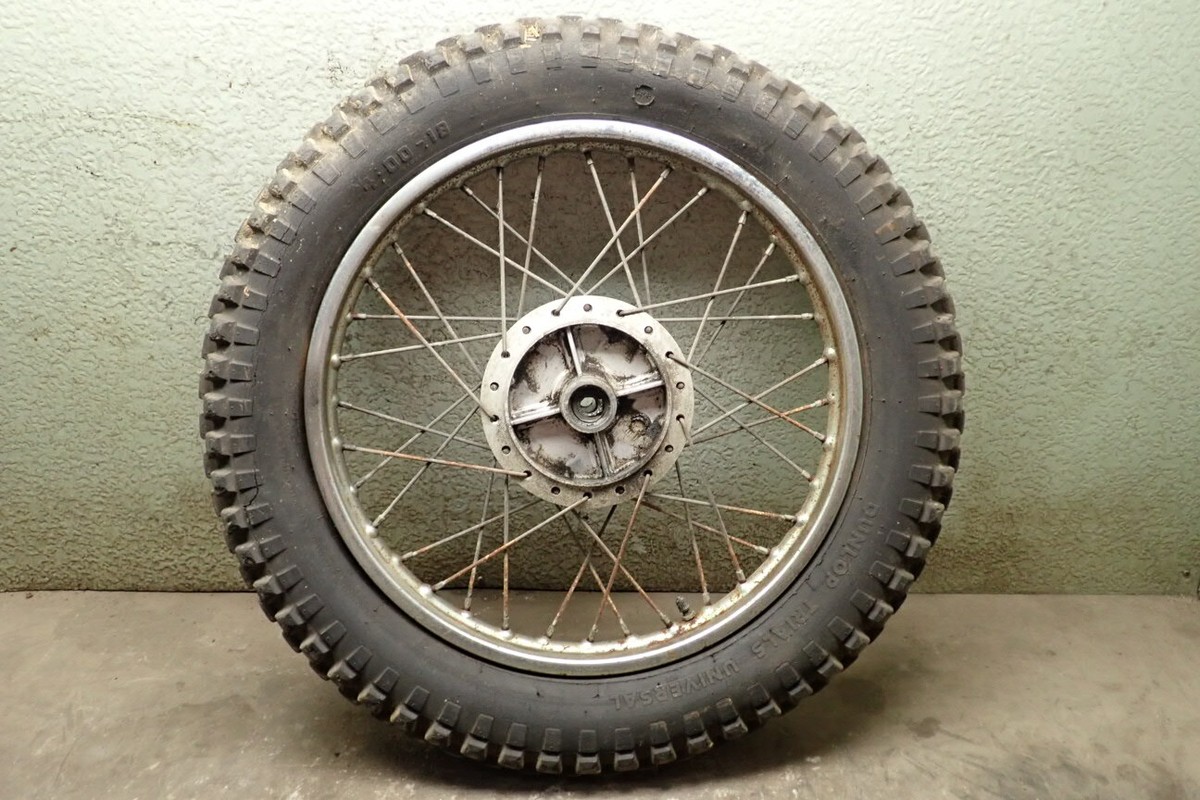 だい　2 1971 SUZUKI TS90 REAR WHEEL TIRE PACKAGE DUNLOP TRIALS UNIVERSAL