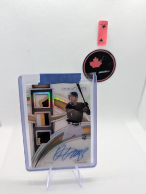 2022 PANINI IMMACULATE #BTMS-0C ONEIL CRUZ ROOKIE TRIPLE PATCH AUTO /25 WOW