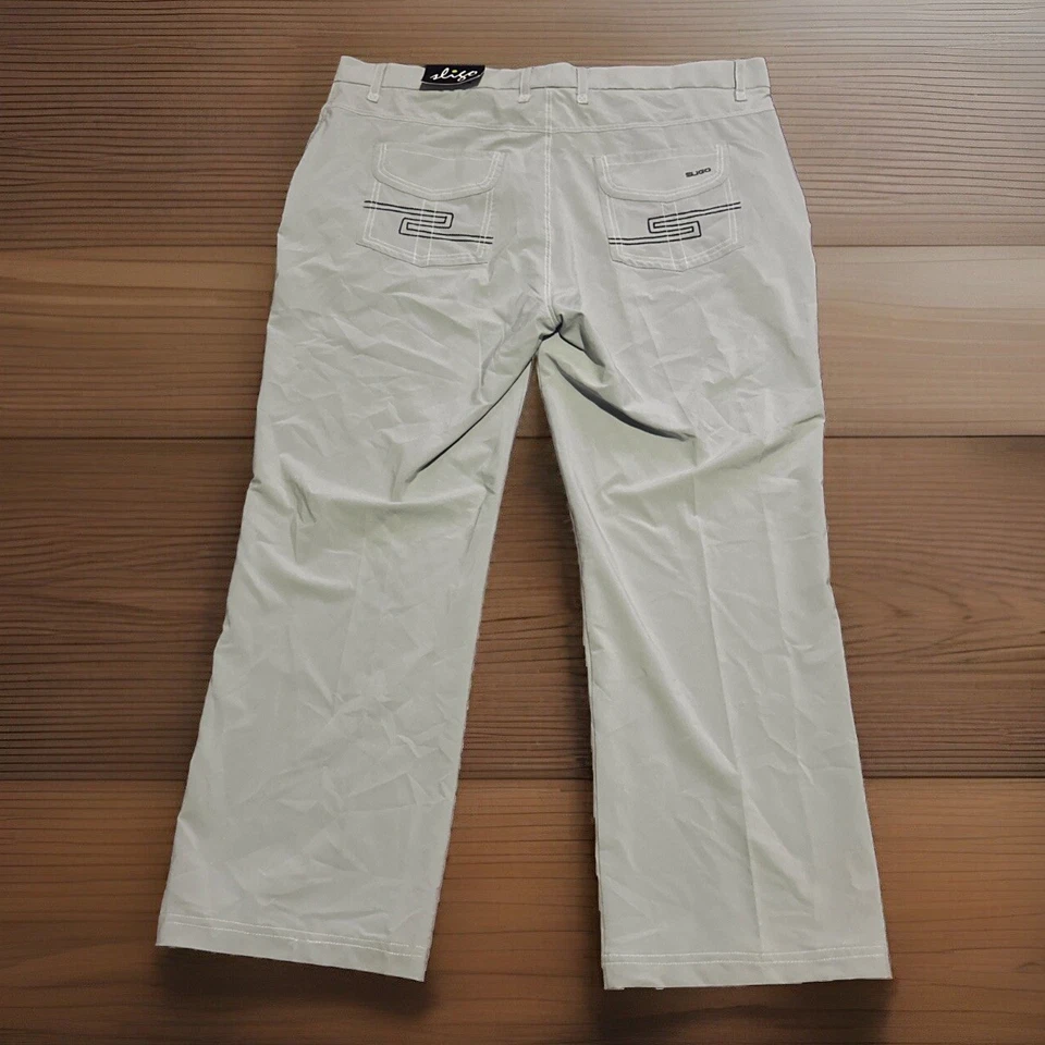New Sligo Wear Preston Golf Pants Mens Size 40 (42x30) Light Gray Lightweight - Image 3 of 4