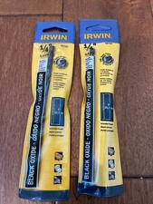 Irwin 1/4" x 6" Long Black Oxide Drill Bit  2 Pack 