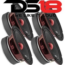 4 DS18 PRO-X6.4BM 2000W Max 6.5" Midrange Speakers Loudspeaker With Bullet 4 Ohm