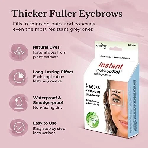 Unveil Radiance with Medium Brown Instant Eyebrow Dye - Lasts 12 Weeks - Image 4 of 4