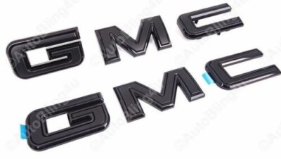 2019-2022 GMC Sierra 1500 Front & Rear BLACK GMC Emblems MULTI PRO Tailgate OEM