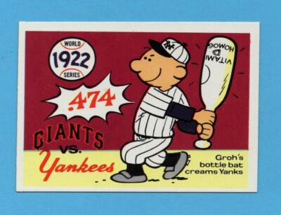 1970 Fleer R.G. LAUGHLIN WORLD SERIES 1922 Giants v Yankees #19 BLUE BACK NM