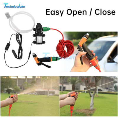 DC12V Self-Priming Portable High Pressure Car Washer Water Pump Kit Adjustable