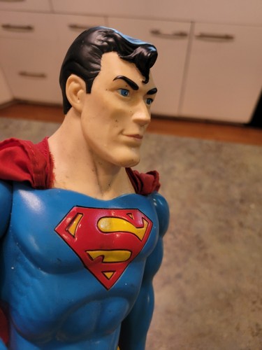 Vintage 1988 DC Comics 14.5 " Vinyl Superhero SUPERMAN Figurine - Picture 12 of 12