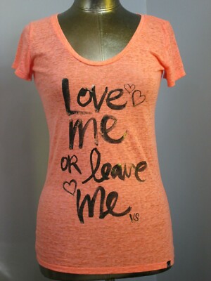 Victorias Secret Orange Top Womens Size M Chest 32 Love Me Or Leave Me 314-24982