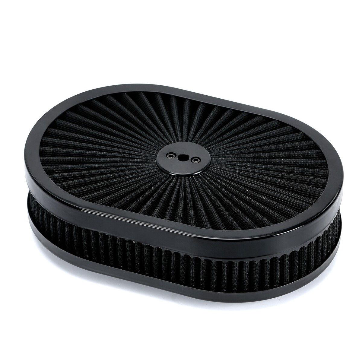 12''x2'' Washable Oval Filter Flow Air Cleaner Kit For 5-1/8