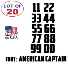 Lot of 20 Vinyl Street Address,Mailbox Number Decal Stickers BOLD AMERICAN CAPTA