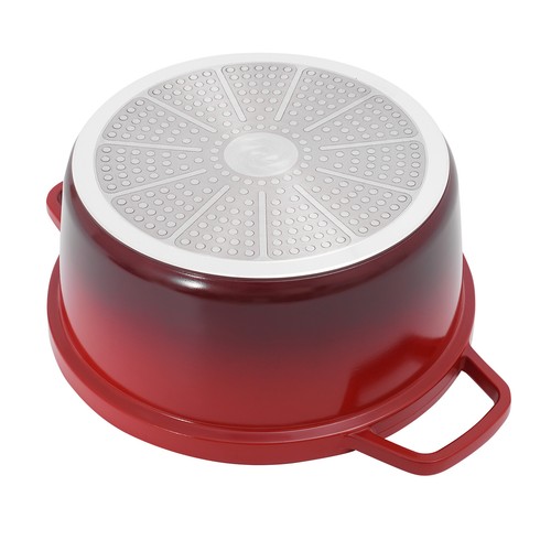 Red Stew Pot with Lid Ceramic Round Stew Pot Pot for Braising Stews Roasting - Picture 15 of 19
