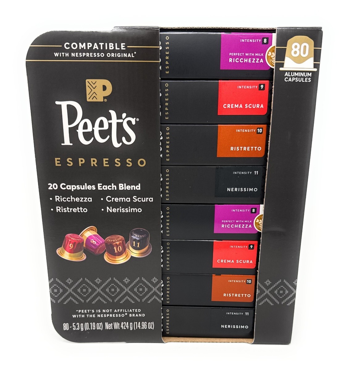 Peet's Coffee Nespresso Compatible Aluminum Capsules, 80-coun | eBay