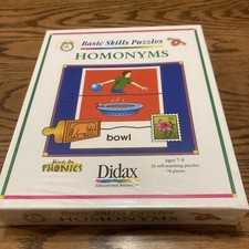 Basic Skills Homonyms Self-Matching Puzzles D...