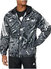Adidas MEN Future Icons All Over Print Full-zip Hoodie Size M Track Jacket