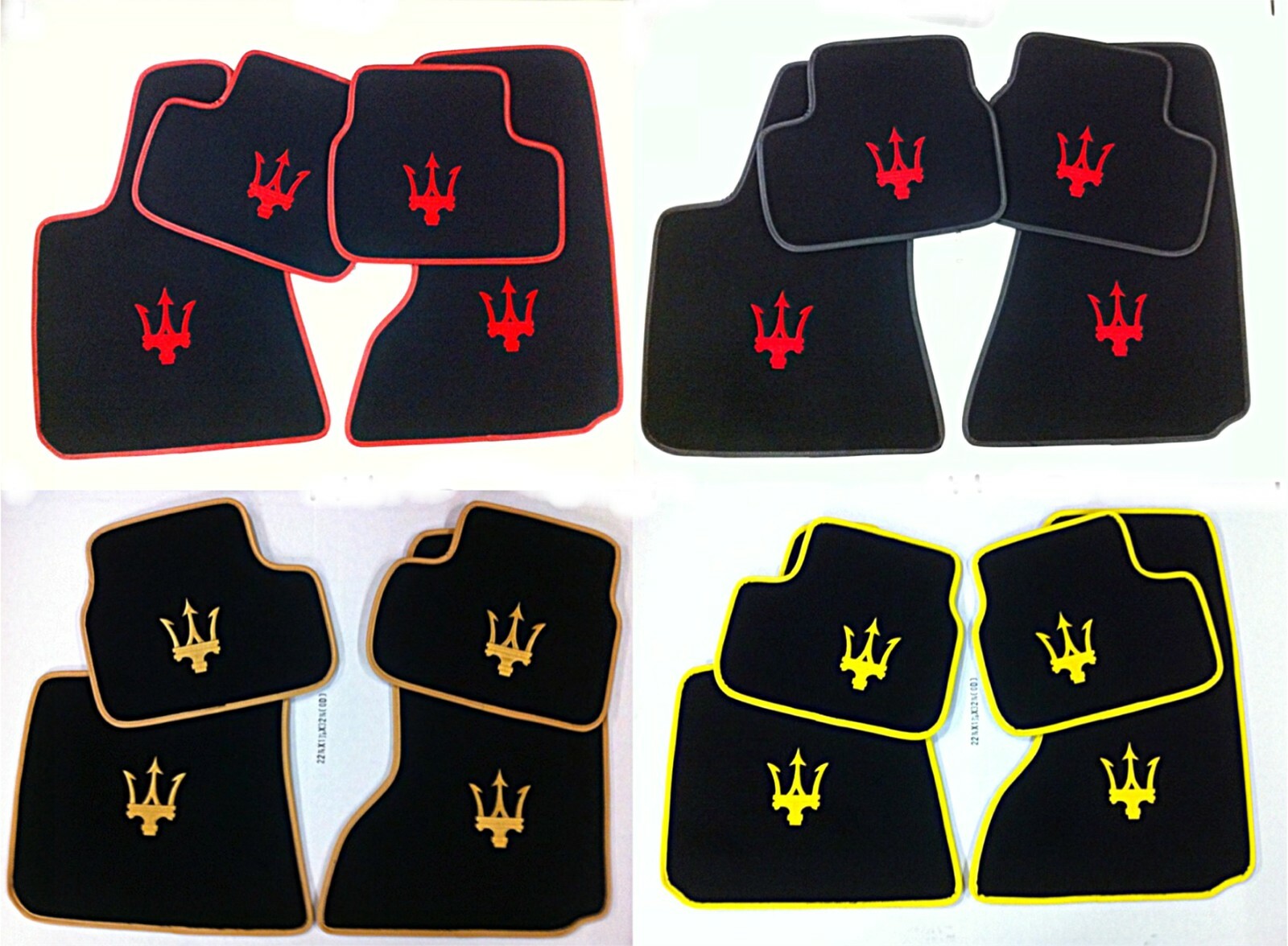 14+ Maserati Ghibli  German Velour 5pcs Floor & Trunk Mats BEST Made USA NonSlip