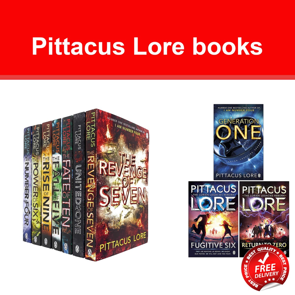 Lorien Legacies Series 7 Books Collection Set By Pittacus Lore I