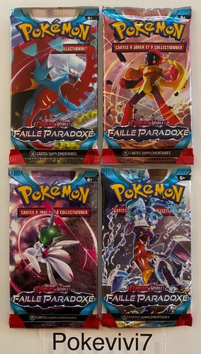 x4 Booster Cartes Pokémon FAILLE PARADOXE EV4 ARTSET Scellé FR NEUF