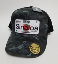 SINALOA MEXICO HAT MESH TRUCKER DIJITAL GRAY BLACK ADJUSTABLE NEW